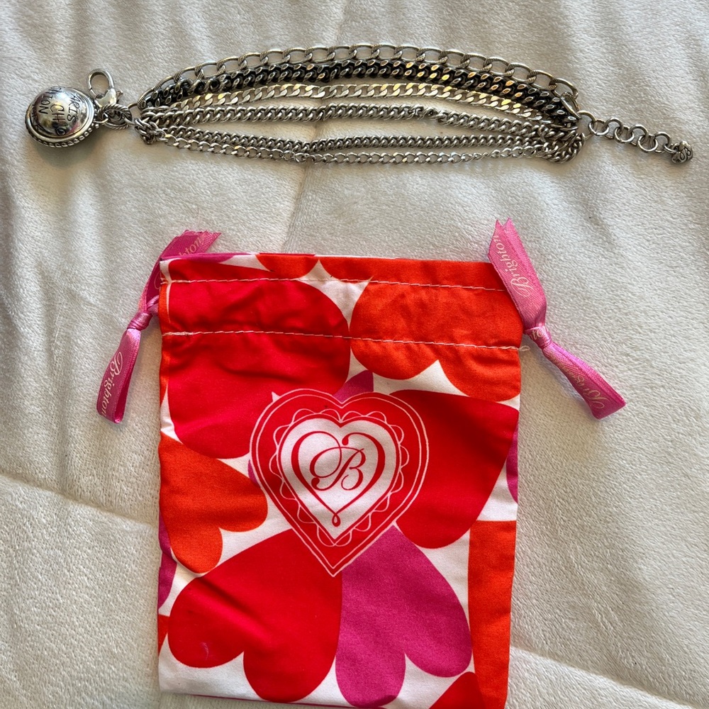 Brighton 2011 Tom Clancy’s retired Fashionista 6 Silver Chain Bracelet w/Pouch